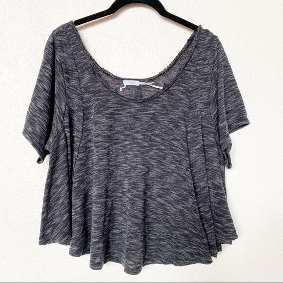Kimchi Blue Dark Heather Grey Short Sleeve Swing Top Size Small - Picture 1 of 6